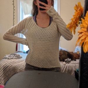 American Eagle Crochet Sweater